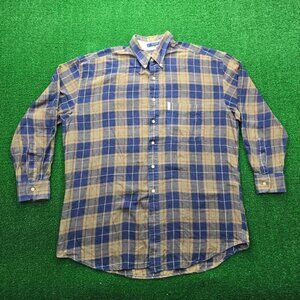 Chaps Ralph Lauren Shirt Mens‎ Large/XL Plaid Button Down Flannel Vintage